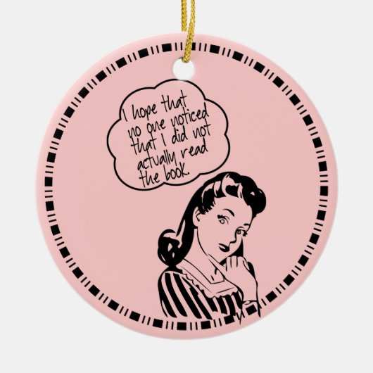 ブッククラブ – I Hope -レトロ セラミックオーナメント (正面)