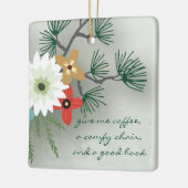 ブッククラ読ブの引用文フローラ与えメーコーヒー セラミックオーナメント (左)