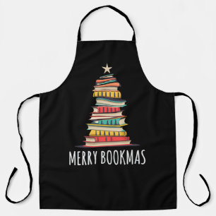 ブッククリスマスツリーメリーブックマ エプロン