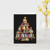 ブッククリスマスツリーライトズ先生司書読人 カード (黄色い花)