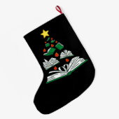 ブッククリスマスツリーIII ラージクリスマスストッキング (裏面 (吊り時))