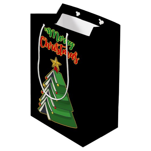 ブッククリスマスツリーIV ミディアムペーパーバッグ (裏面アングル)
