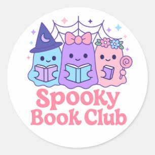 ブックク不気味ラブかわいい幽霊読ズ ラウンドシール