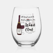 ブックグルーおもしろいプリアルワインクラブカスタム ステムなしワイングラス (裏面)