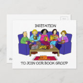 ブックグループへの参加招待状 インビテーションポストカード (正面/裏面)