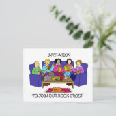 ブックグループへの参加招待状 インビテーションポストカード (スタンド正面)