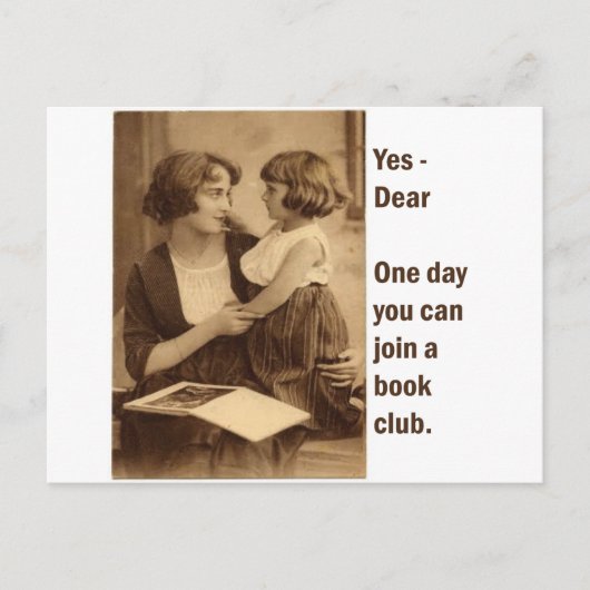 ブックグループクラブの母と娘 ポストカード (正面)
