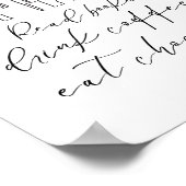 ブックコーヒーチョコレートラバーシカゴアウトラインデザイン ポスター (角)