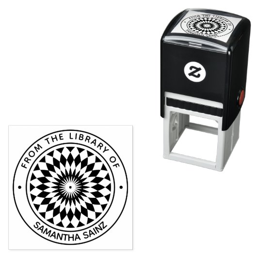 ブックゴムSのライブラリからの光学錯覚 セルフインキングスタンプ (インサイチュ)