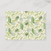 ブックサファリの動物の赤ちゃんシャワーカードを持って来る プレイスカード (裏面)