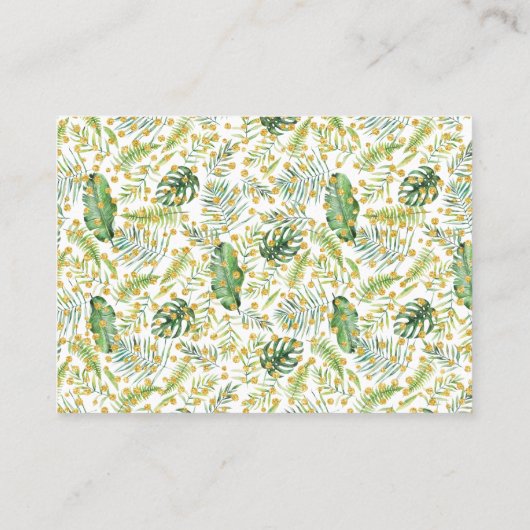 ブックサファリの動物の赤ちゃんシャワーカードを持って来る プレイスカード (裏面)