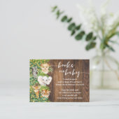 ブックサファリ素朴の赤ちゃんシャワーカードを持ち込む プレイスカード (スタンド正面)