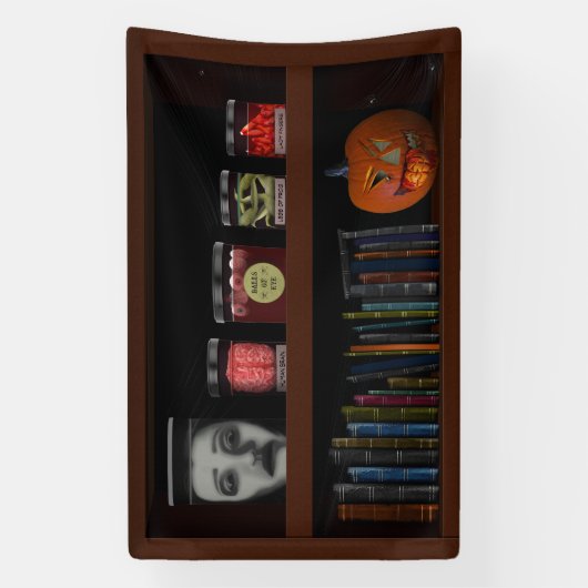 ブックシフェイクャンフハ幽霊のよく出るロウィーン 横断幕 (縦)