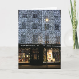 ブックショップナイト写真クリスマスフラムロード カード