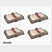 ブックシールを開く 長方形シール (シート)