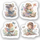 ブックシールセットのかわいい妖精 シール (正面)