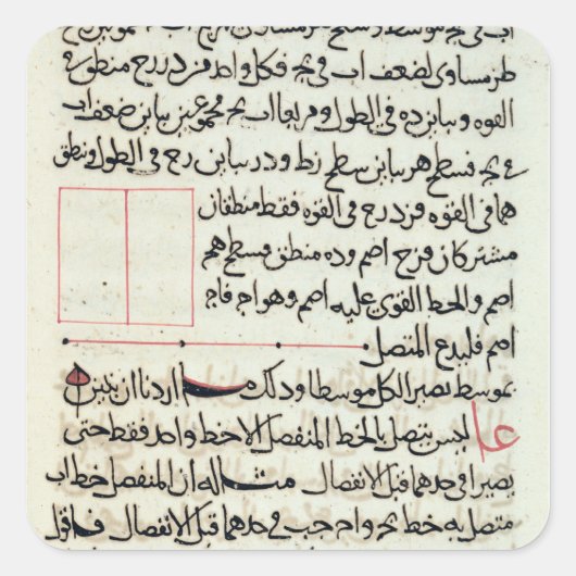 ブックジオメトリの'Elements'からの文字ページ スクエアシール (正面)