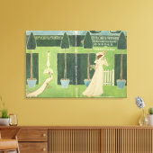 ブックジャケットデザイン「古いフローラファンタジー」 キャンバスプリント (インサイチュ (リビング))