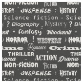 ブックジャンル（白黒） ファブリック (クローズアップ)