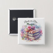 ブックスはシックなボタン 缶バッジ (正面&裏面)