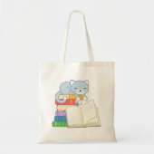 ブックスタックのかわいい猫 トートバッグ (正面)