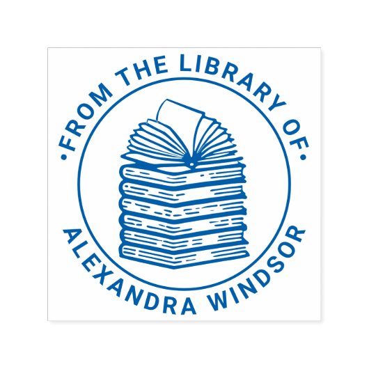 ブックスタックライブラリのブック名でブックを開く セルフインキングスタンプ (デザイン)