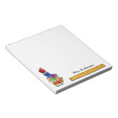 ブックスタック付きアップル名5.5 x 6 ノートパッド (アングル)