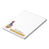 ブックスタック付きアップル名5.5 x 6 ノートパッド (回転)