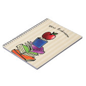 ブックスタック付きApple先生名 ノートブック (左側)