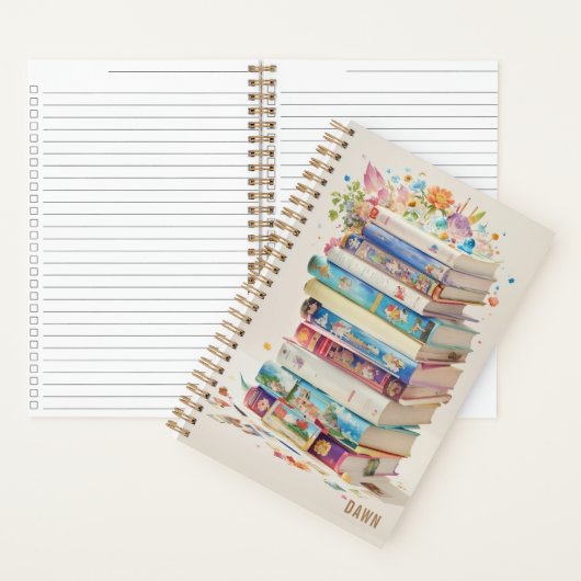 ブックスタッ読クの恋人の水彩アート ノートブック (内側)