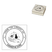 ブックスタンプ・キャット・ウィッチ・クリスタルのライブラリーから ラバースタンプ (押印)