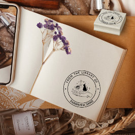 ブックスタンプ・キャット・ウィッチ・クリスタルのライブラリーから ラバースタンプ