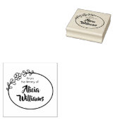 ブックスタンプ、フローラ枠 ラバースタンプ (押印)