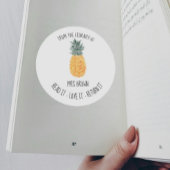 ブックステッカー、カスタム先生PINEAPPLEスタンプ ラウンドシール