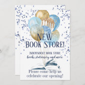 ブックストアのビジネス立ち上げ 招待状 (正面/裏面)