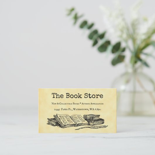 ブックストアカスタムの顧客割引カード 名刺 (スタンド正面)