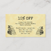 ブックストアカスタムの顧客割引カード 名刺 (裏面)