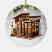 ブックストア図書版ブックワームのライターリーダー セラミックオーナメント (正面)