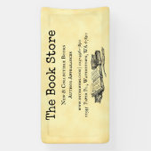 ブックストア編集可能ヴィンテージアートバナー 横断幕 (縦)