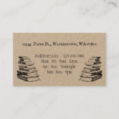 ブックストア編集可能ヴィンテージアートロイヤリティ 名刺 (裏面)