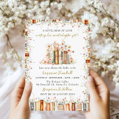 ブックストーリー小説の種類の愛ブライダルシャワー 招待状