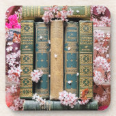 ブックスパイン&花懸命プラスチックのコースター コースター (正面)