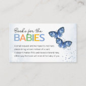 ブックスベビーのためのブルー蝶ツインシャワー エンクロージャーカード (正面)