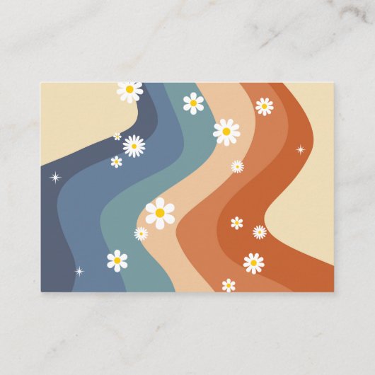 ブックスベビーレトロレインボーヒッピーデイジー エンクロージャーカード (裏面)