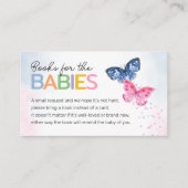 ブックスベビー蝶ツインズベビーシャワー エンクロージャーカード (正面)