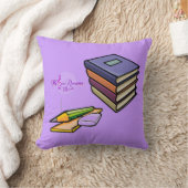 ブックスペンシル&ルーラーズスクエア装飾用クッション クッション (ブランケット)