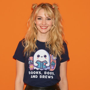 ブックスボスとブルズグルーヴィー読ズのコーヒー幽霊 Tシャツ