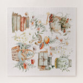 ブックスマッシュルームフローラお洒落コテージコア ジグソーパズル (横)