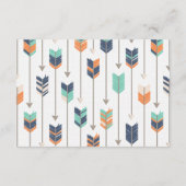 ブックスリクエストトライバルアローズネイビーオレンジティール（緑がかった色） エンクロージャーカード (裏面)