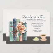 ブックス&ティーブッククラブ招待状 招待状 (正面/裏面)
